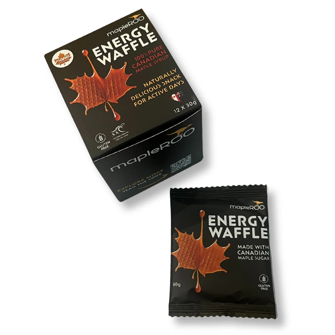 mapleROO Energy WAFFLE - Maple Syrup (Gluten Free)